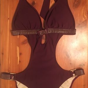 Plum purple Carter Monokini
